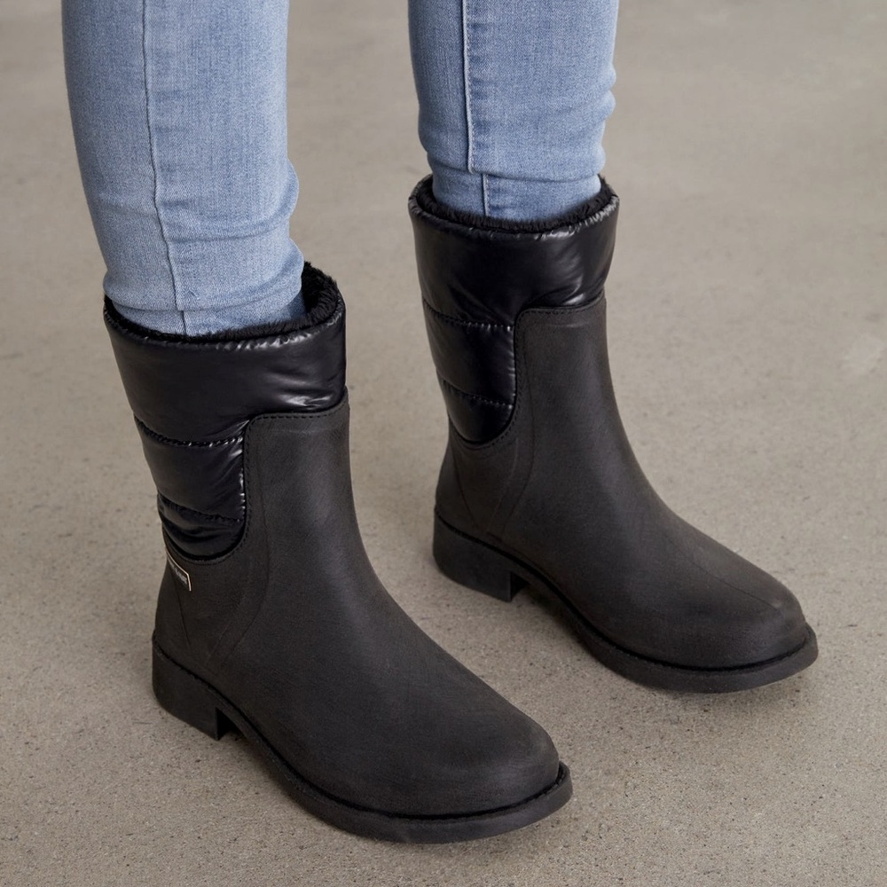 Matt & Nat ~ ROMINA WOMEN'S VEGAN Black RAIN BOOTS size 7 (EU 38) - Picture 1 of 9